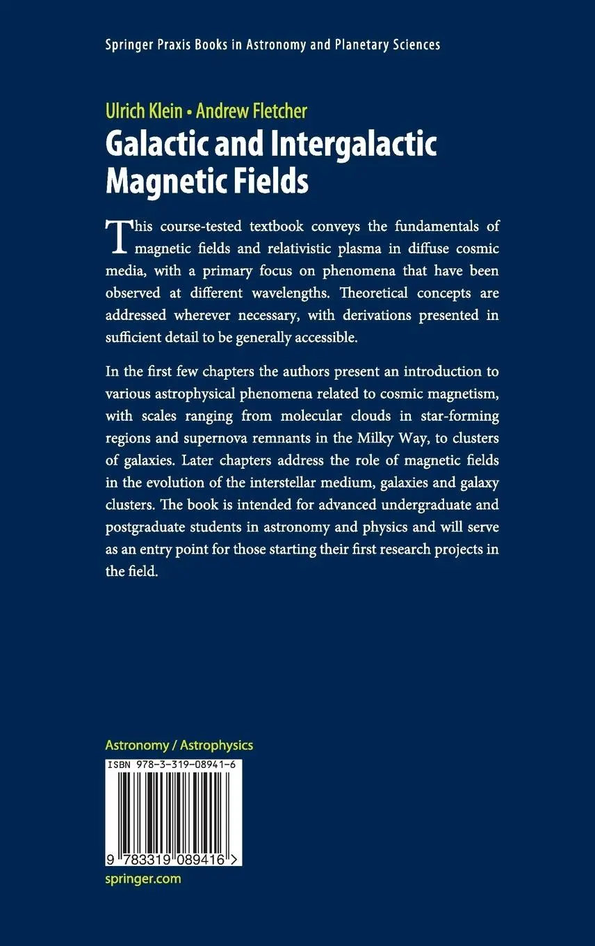 Rückseite: 9783319089416 | Galactic and Intergalactic Magnetic Fields | Andrew Fletcher (u. a.)