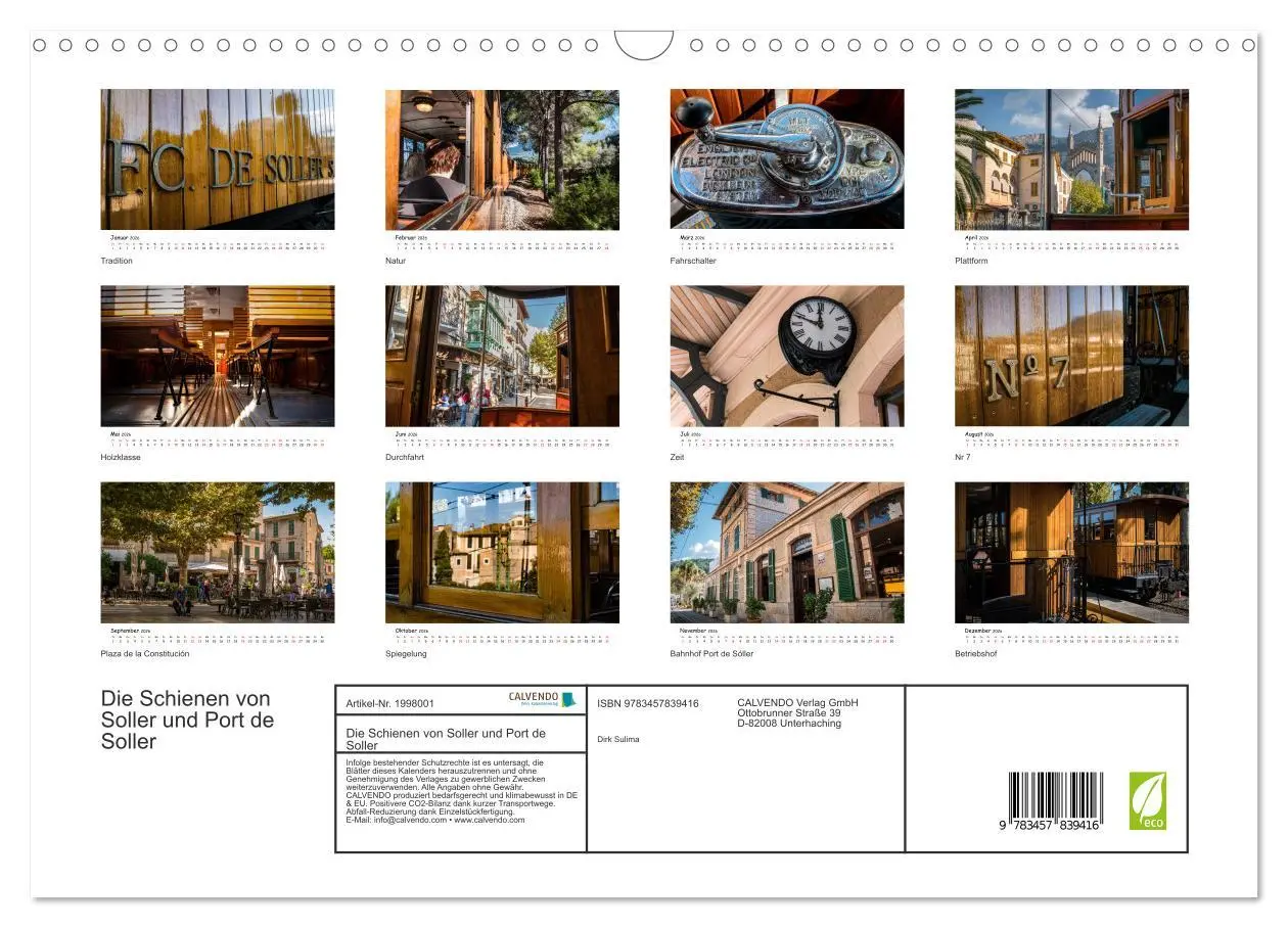 Bild: 9783457839416 | Die Schienen von Soller und Port de Soller (Wandkalender 2026 DIN...