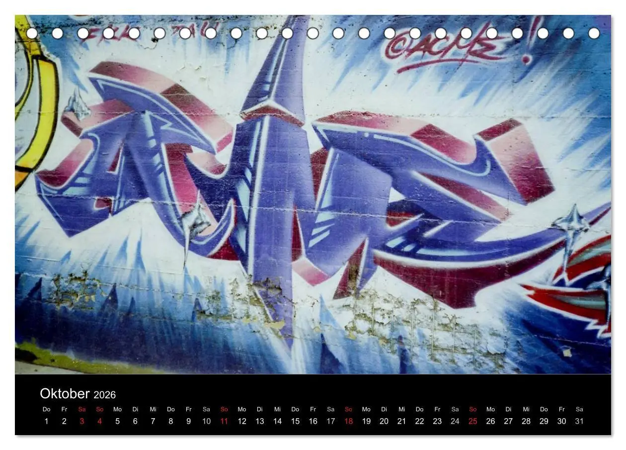 Bild: 9783516169416 | Graffiti - Kunst aus der Dose (Tischkalender 2026 DIN A5 quer),...