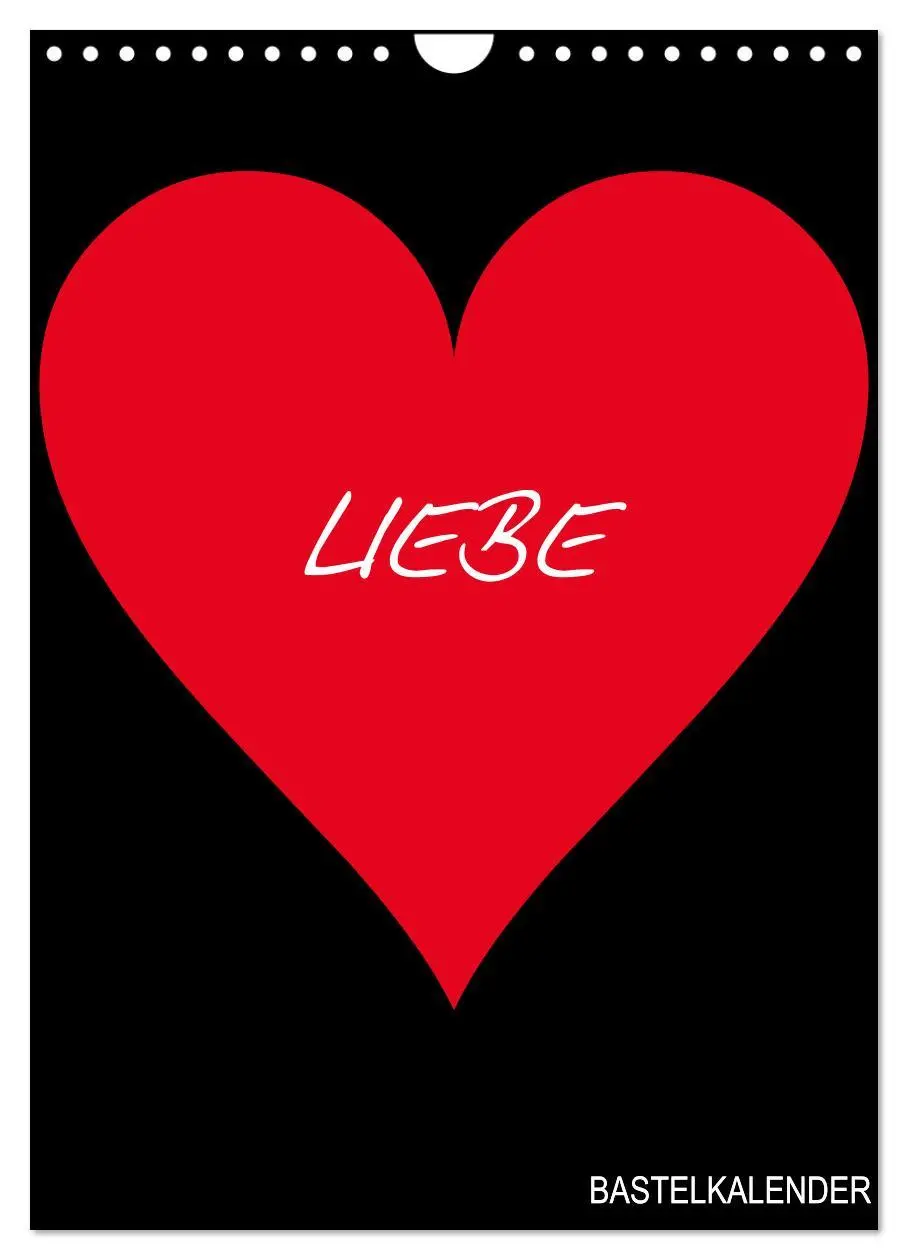 Cover: 9783516479416 | Foto- und Bastelkalender "LIEBE" in der Farbe Schwarz (Wandkalender...