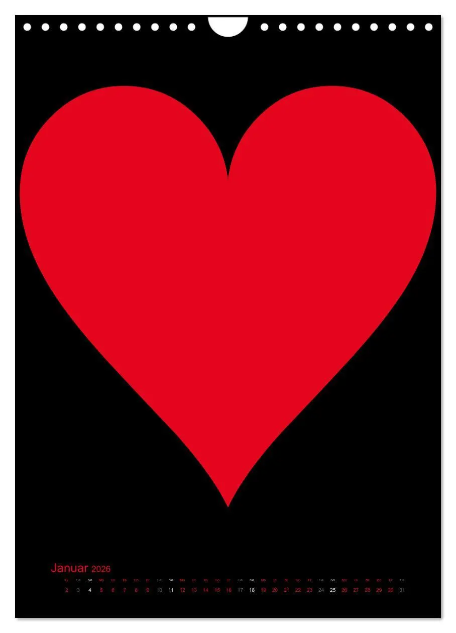Bild: 9783516479416 | Foto- und Bastelkalender "LIEBE" in der Farbe Schwarz (Wandkalender...