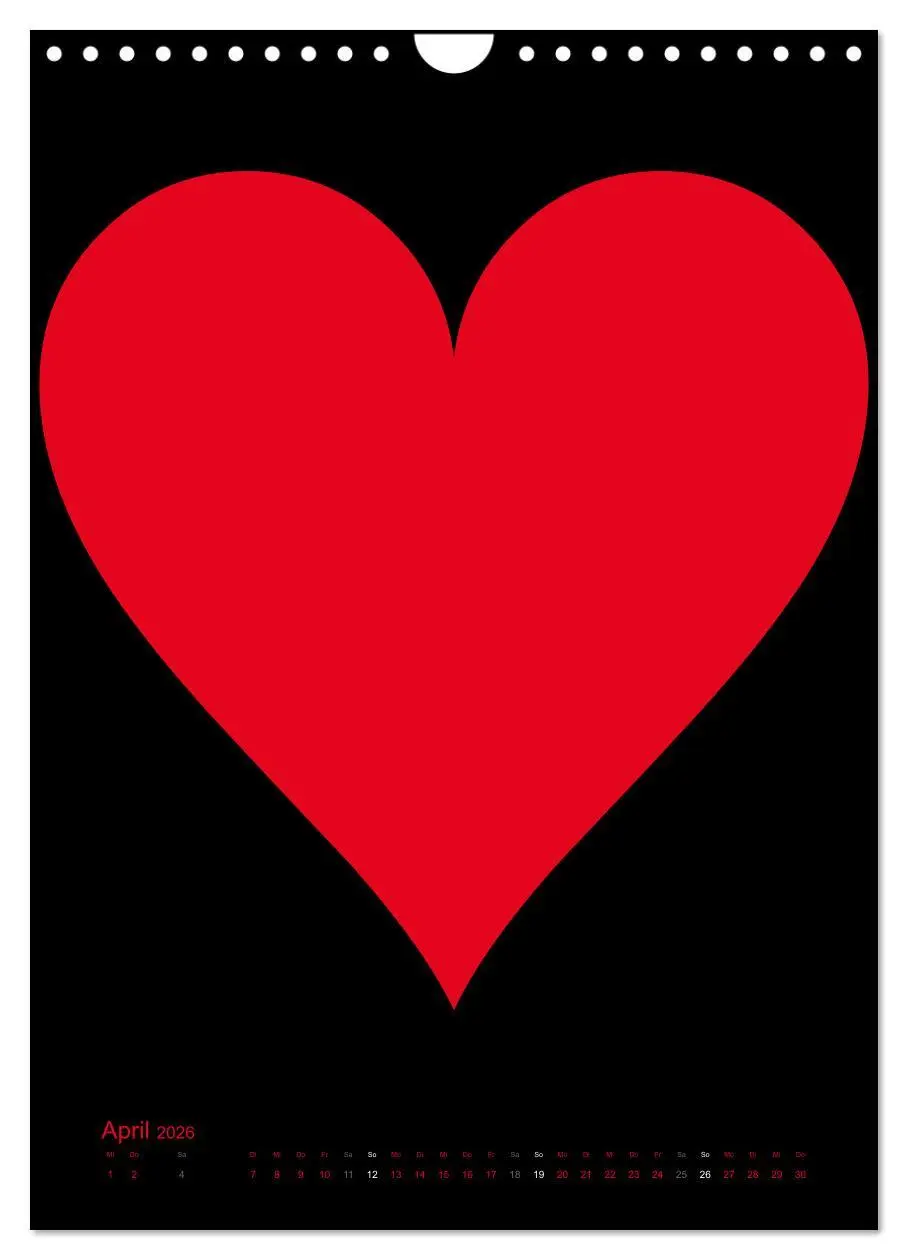 Bild: 9783516479416 | Foto- und Bastelkalender "LIEBE" in der Farbe Schwarz (Wandkalender...