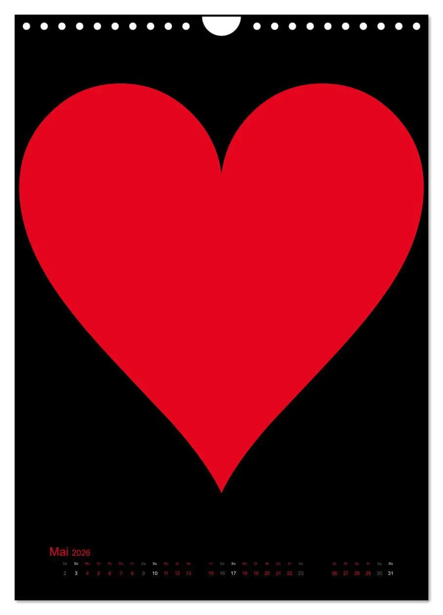 Bild: 9783516479416 | Foto- und Bastelkalender "LIEBE" in der Farbe Schwarz (Wandkalender...