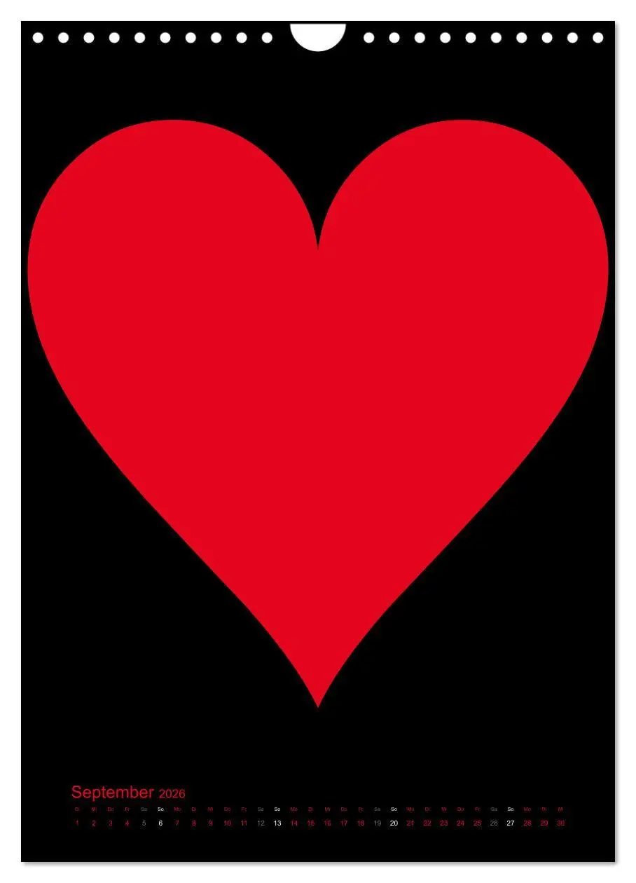 Bild: 9783516479416 | Foto- und Bastelkalender "LIEBE" in der Farbe Schwarz (Wandkalender...