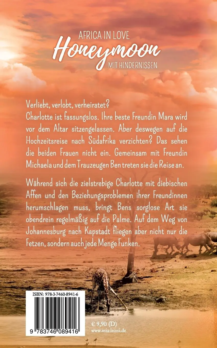 Rückseite: 9783746089416 | Africa in Love | Honeymoon mit Hindernissen | Mia Leoni | Taschenbuch