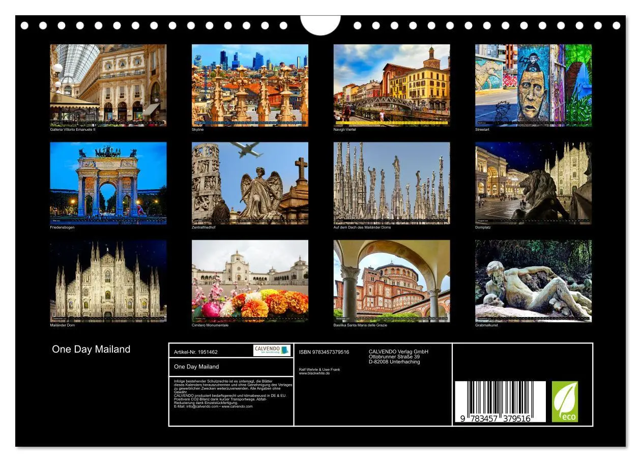 Bild: 9783457379516 | One Day Mailand (Wandkalender 2026 DIN A4 quer), CALVENDO...