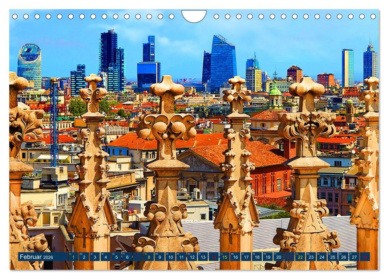 Bild: 9783457379516 | One Day Mailand (Wandkalender 2026 DIN A4 quer), CALVENDO...