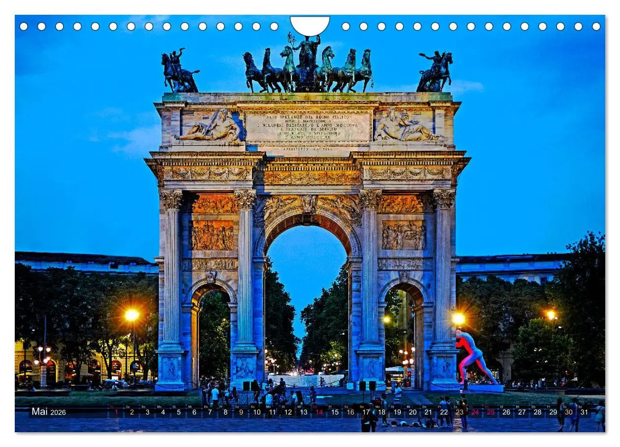 Bild: 9783457379516 | One Day Mailand (Wandkalender 2026 DIN A4 quer), CALVENDO...