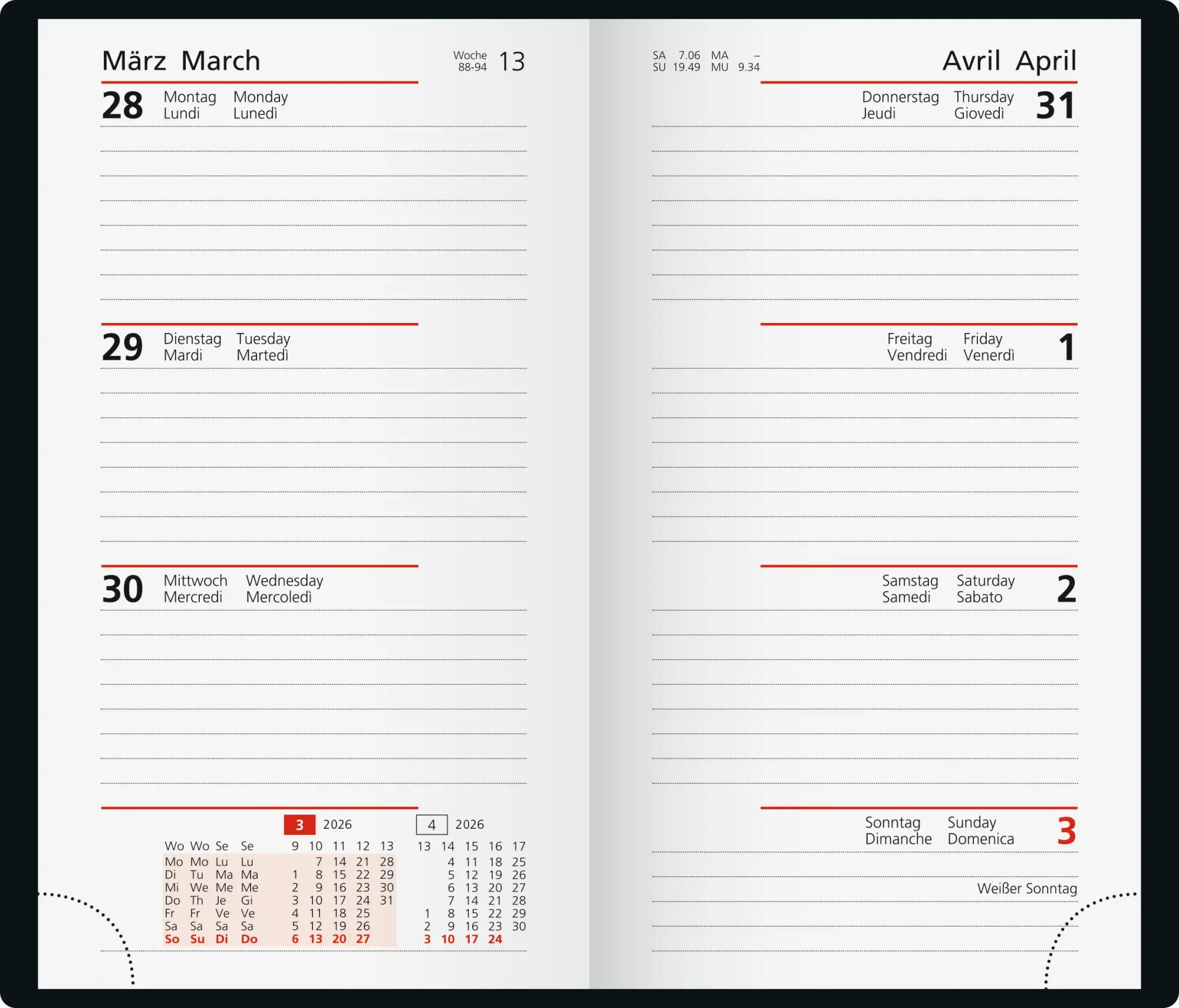 Bild: 4003273789616 | rido/idé 7016903016 Taschenkalender Mod. Taschenplaner int. 2026...