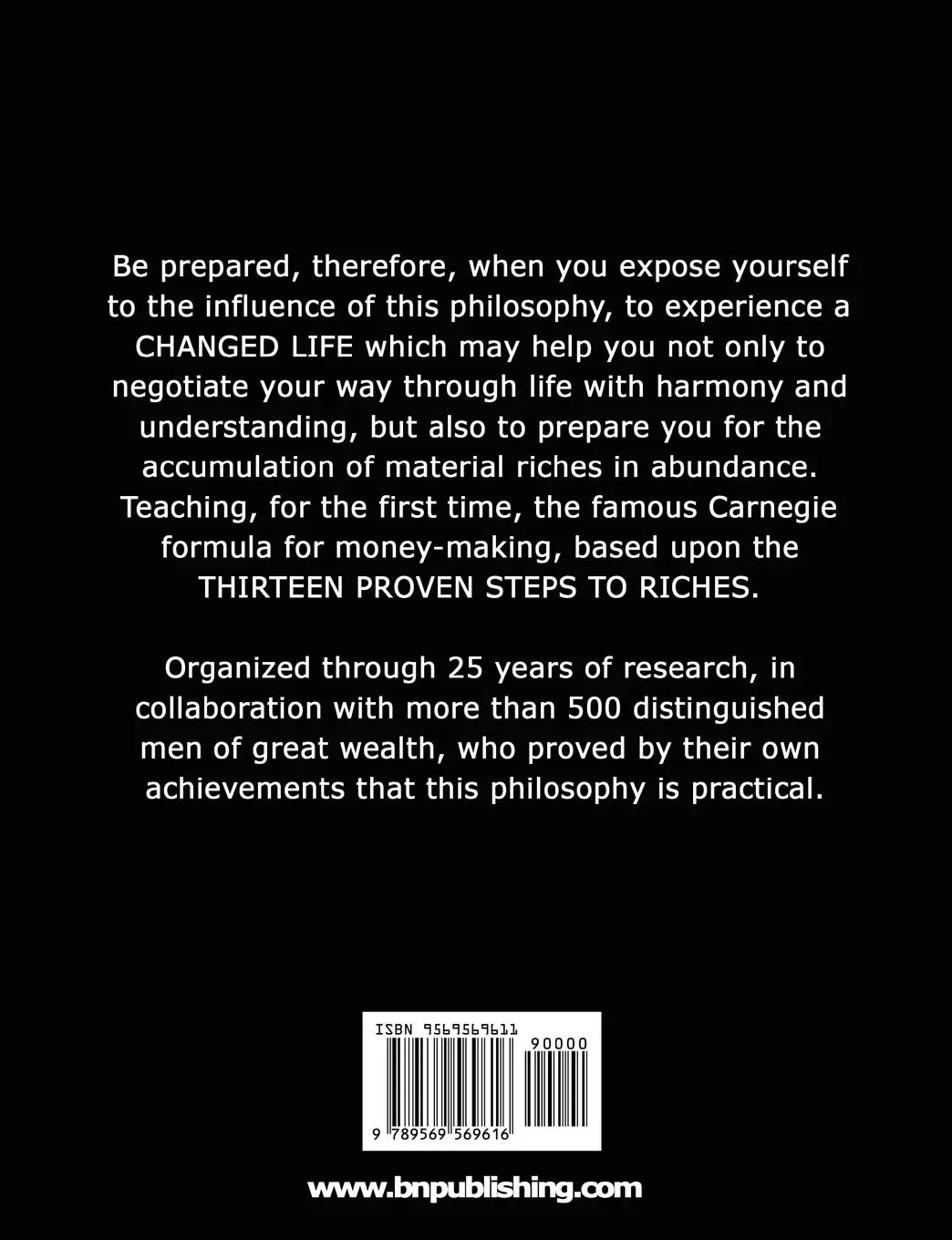 Rückseite: 9789569569616 | Think and Grow Rich | Original Version | Napoleon Hill | Taschenbuch