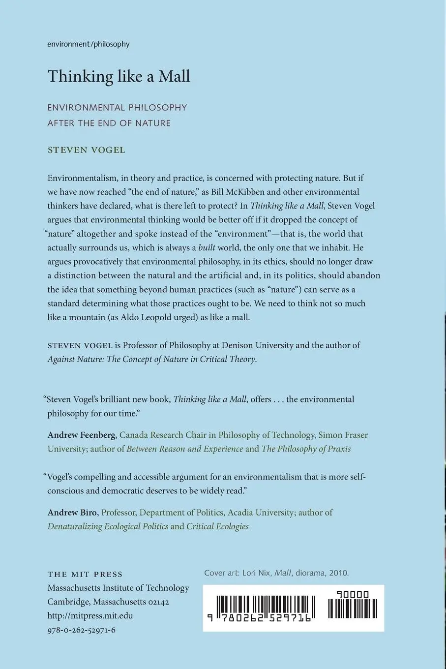 Rückseite: 9780262529716 | Thinking like a Mall | Steven Vogel | Taschenbuch | Englisch | 2016