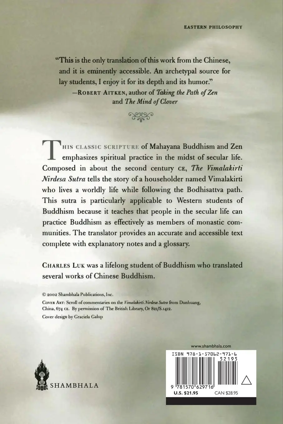Rückseite: 9781570629716 | Ordinary Enlightenment | Charles Luk | Taschenbuch | Englisch | 2002