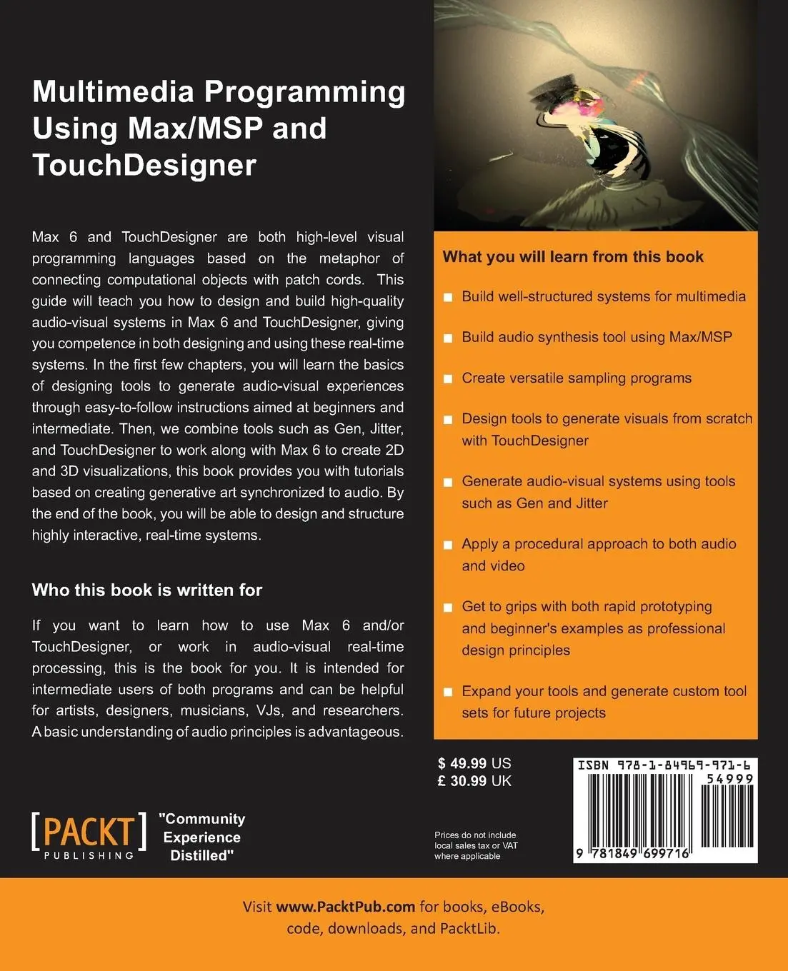 Rückseite: 9781849699716 | Multimedia Programming Using Max/MSP and TouchDesigner | Lechner