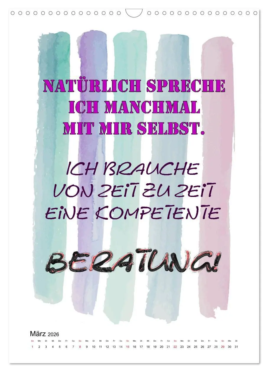 Bild: 9783516379716 | Humor und Ironie. Lustige Sprüche (Wandkalender 2026 DIN A3 hoch),...