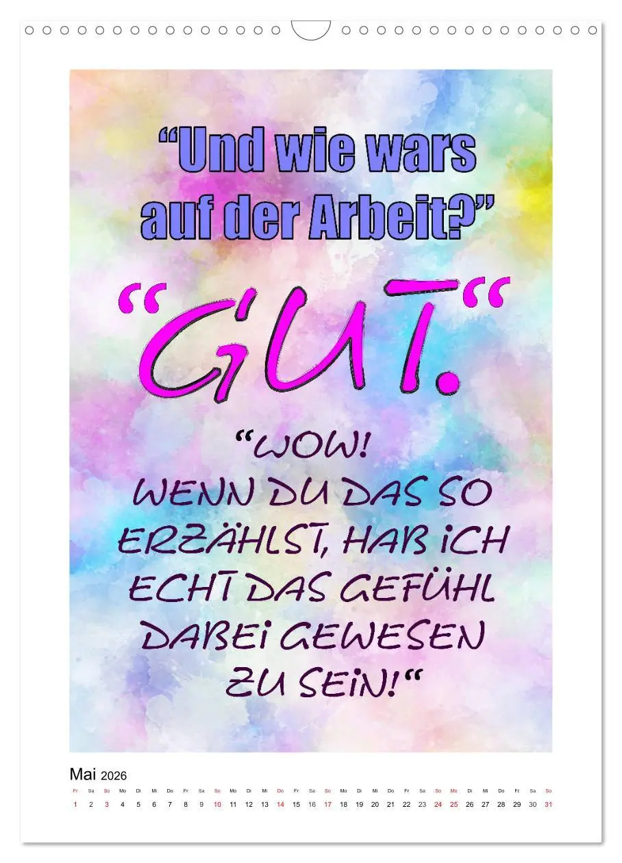 Bild: 9783516379716 | Humor und Ironie. Lustige Sprüche (Wandkalender 2026 DIN A3 hoch),...
