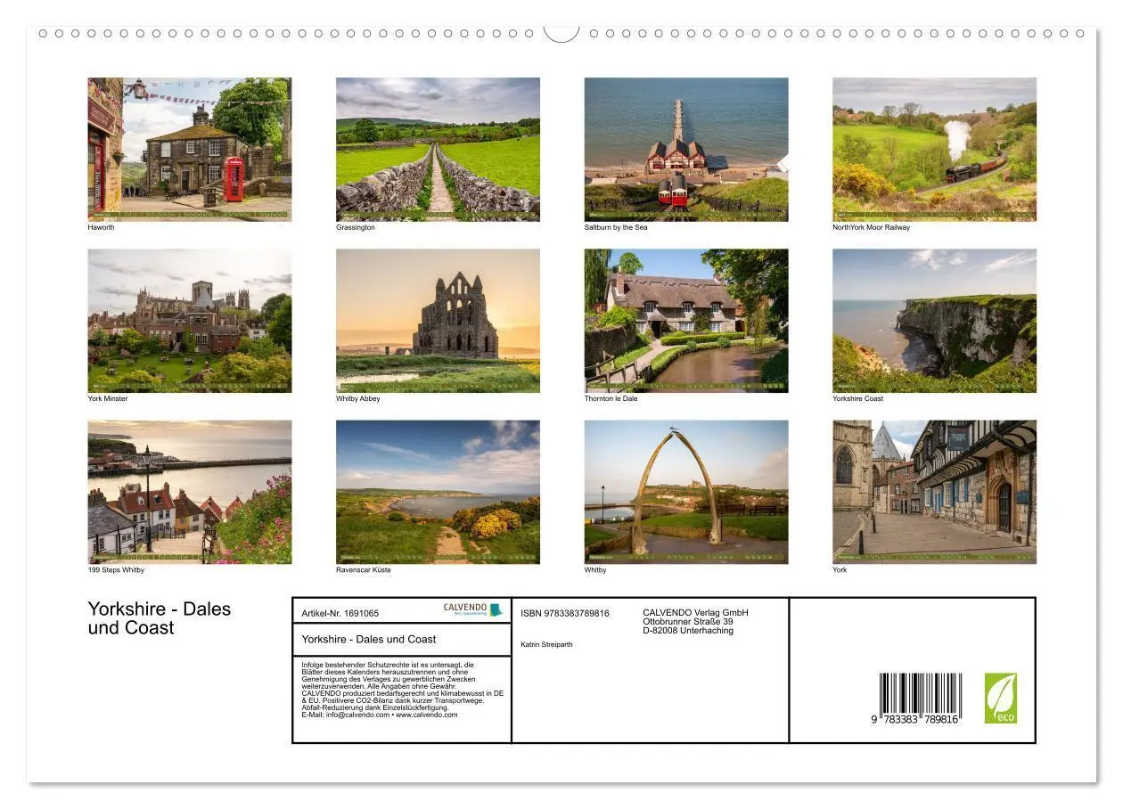 Bild: 9783383789816 | Yorkshire - Dales und Coast (hochwertiger Premium Wandkalender 2025...