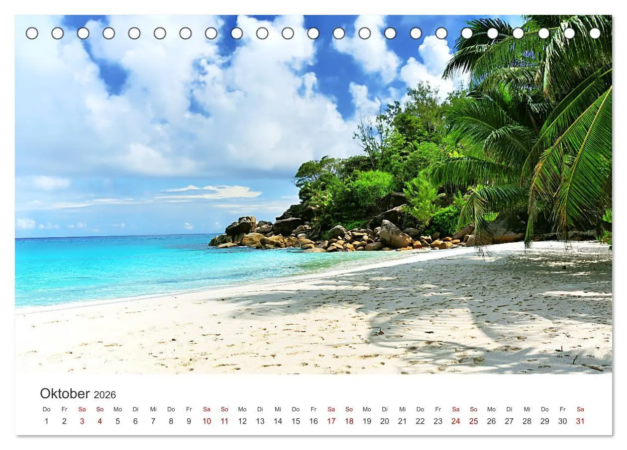 Bild: 9783457899816 | Traumstrände der Seychellen (Tischkalender 2026 DIN A5 quer),...
