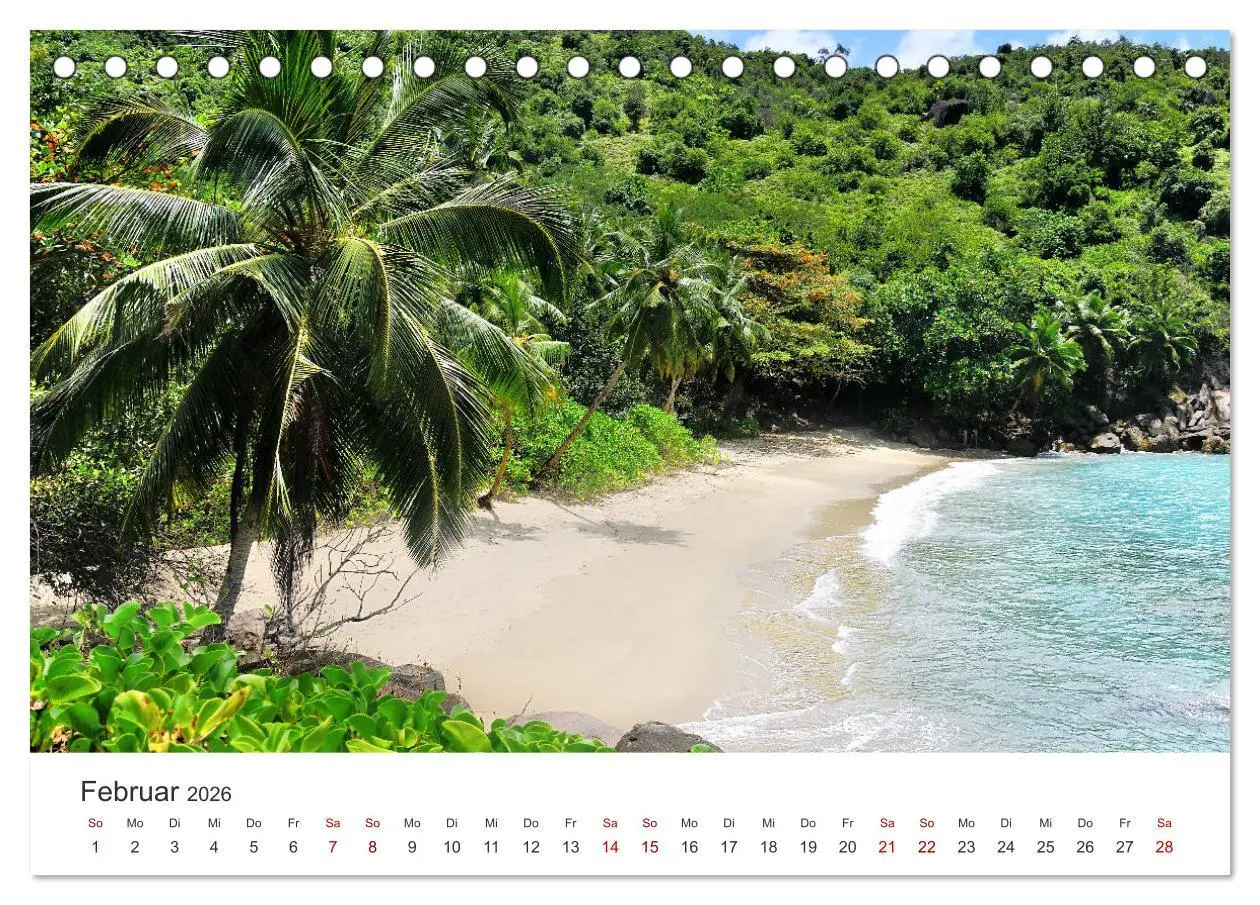 Bild: 9783457899816 | Traumstrände der Seychellen (Tischkalender 2026 DIN A5 quer),...