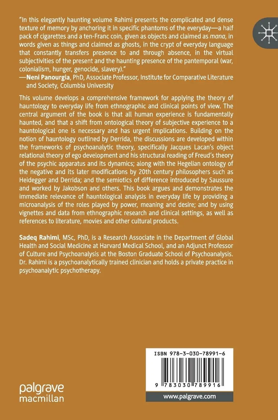 Rückseite: 9783030789916 | The Hauntology of Everyday Life | Sadeq Rahimi | Buch | xxiii | 2021