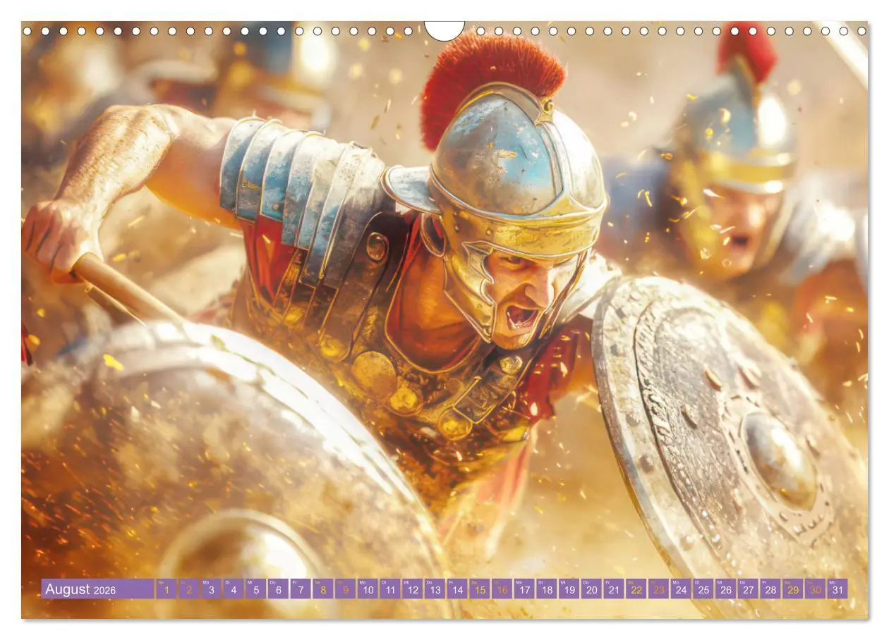 Bild: 9783457339916 | Die Römer - Kämpfe und Alltag (Wandkalender 2026 DIN A3 quer),...