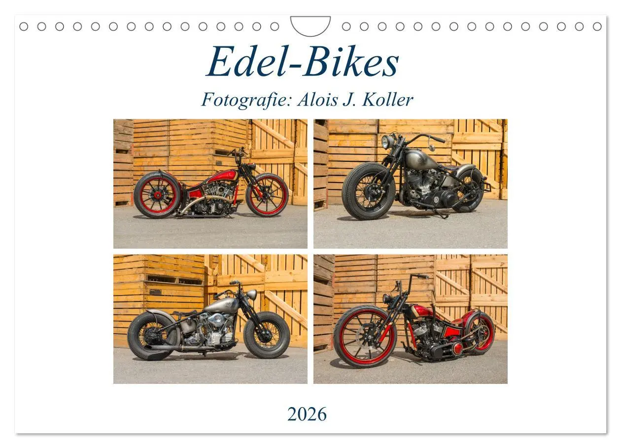 Cover: 9783457889916 | Edel-Bikes 2026 (Wandkalender 2026 DIN A4 quer), CALVENDO...