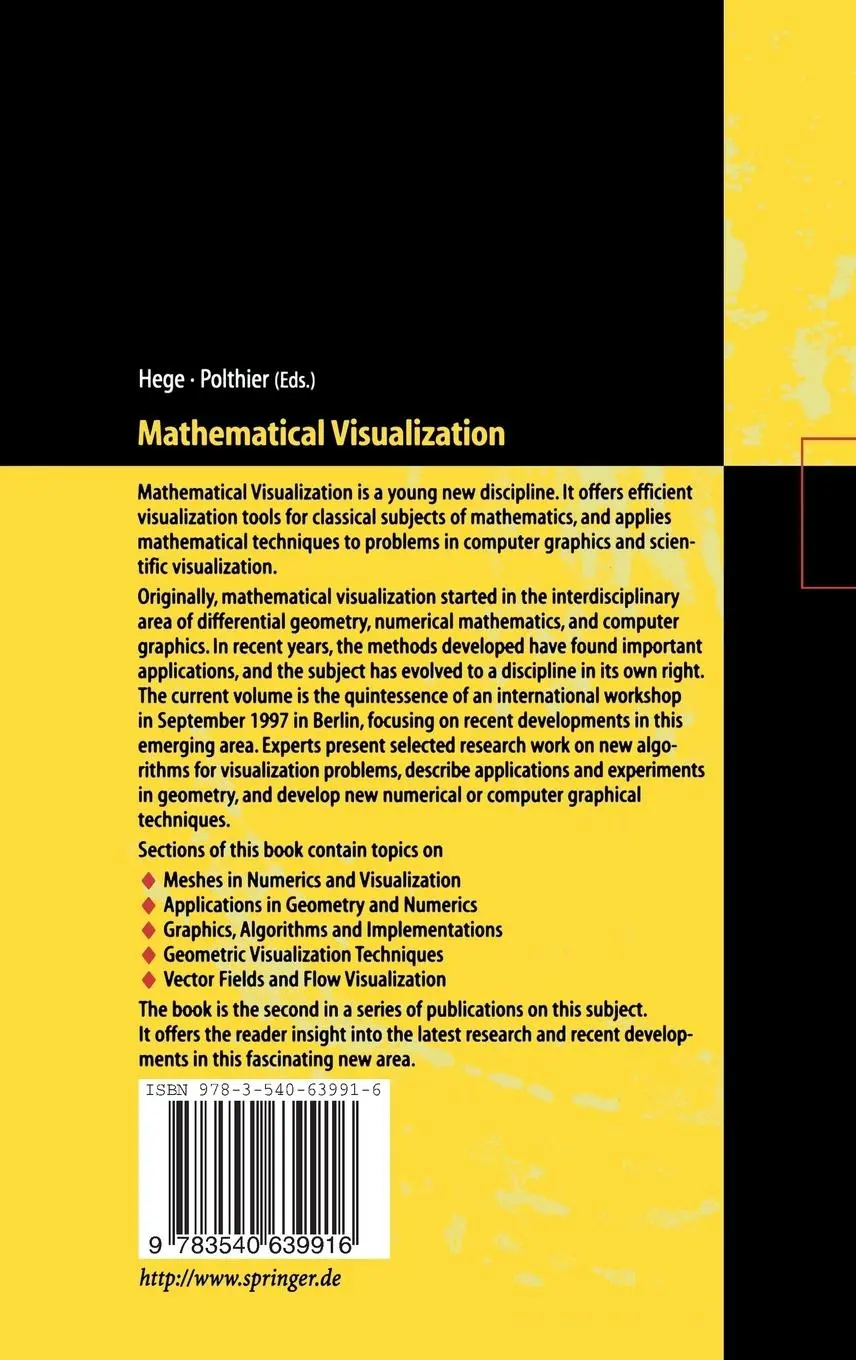 Rückseite: 9783540639916 | Mathematical Visualization | Algorithms, Applications and Numerics