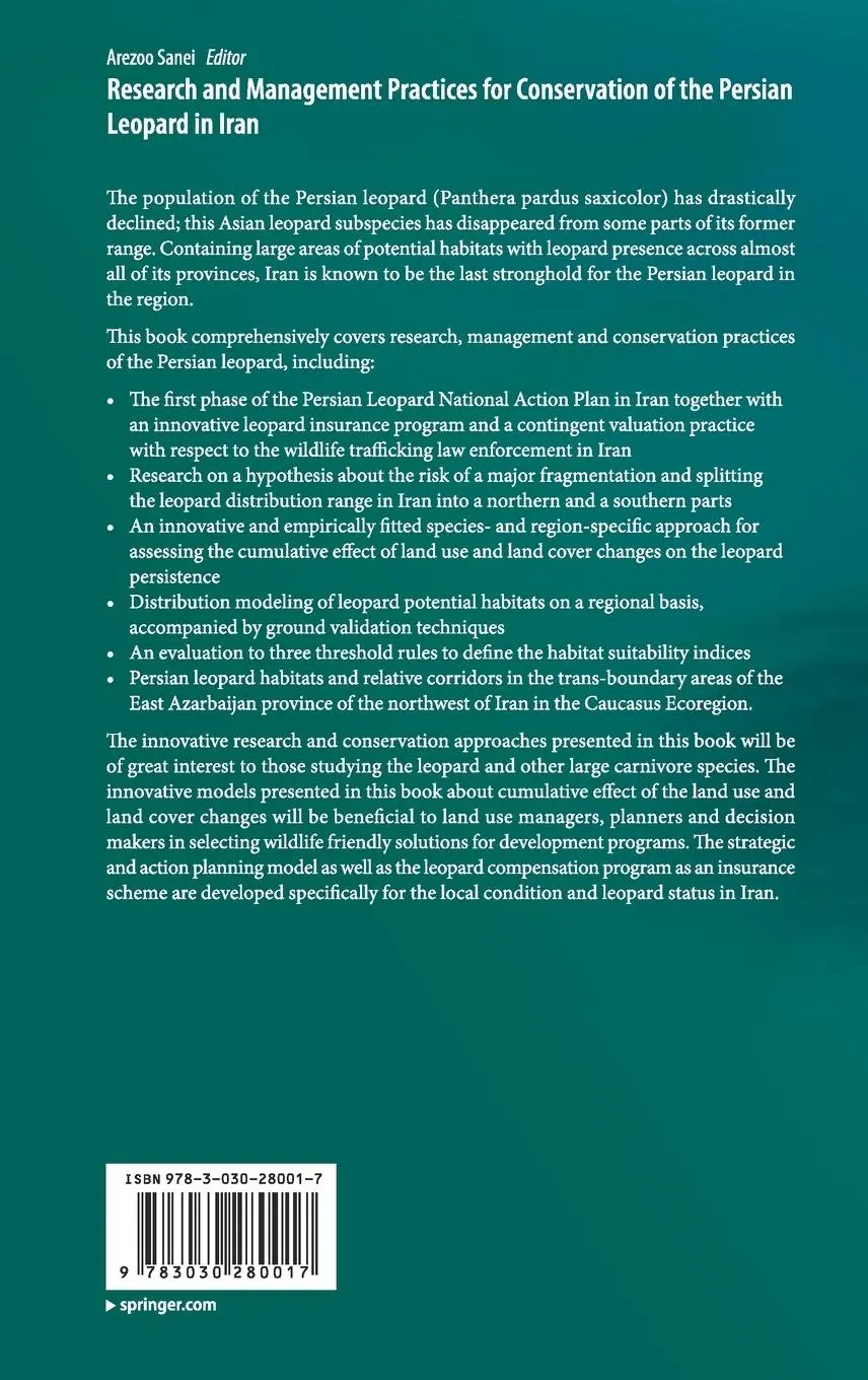Rückseite: 9783030280017 | Research and Management Practices for Conservation of the Persian...