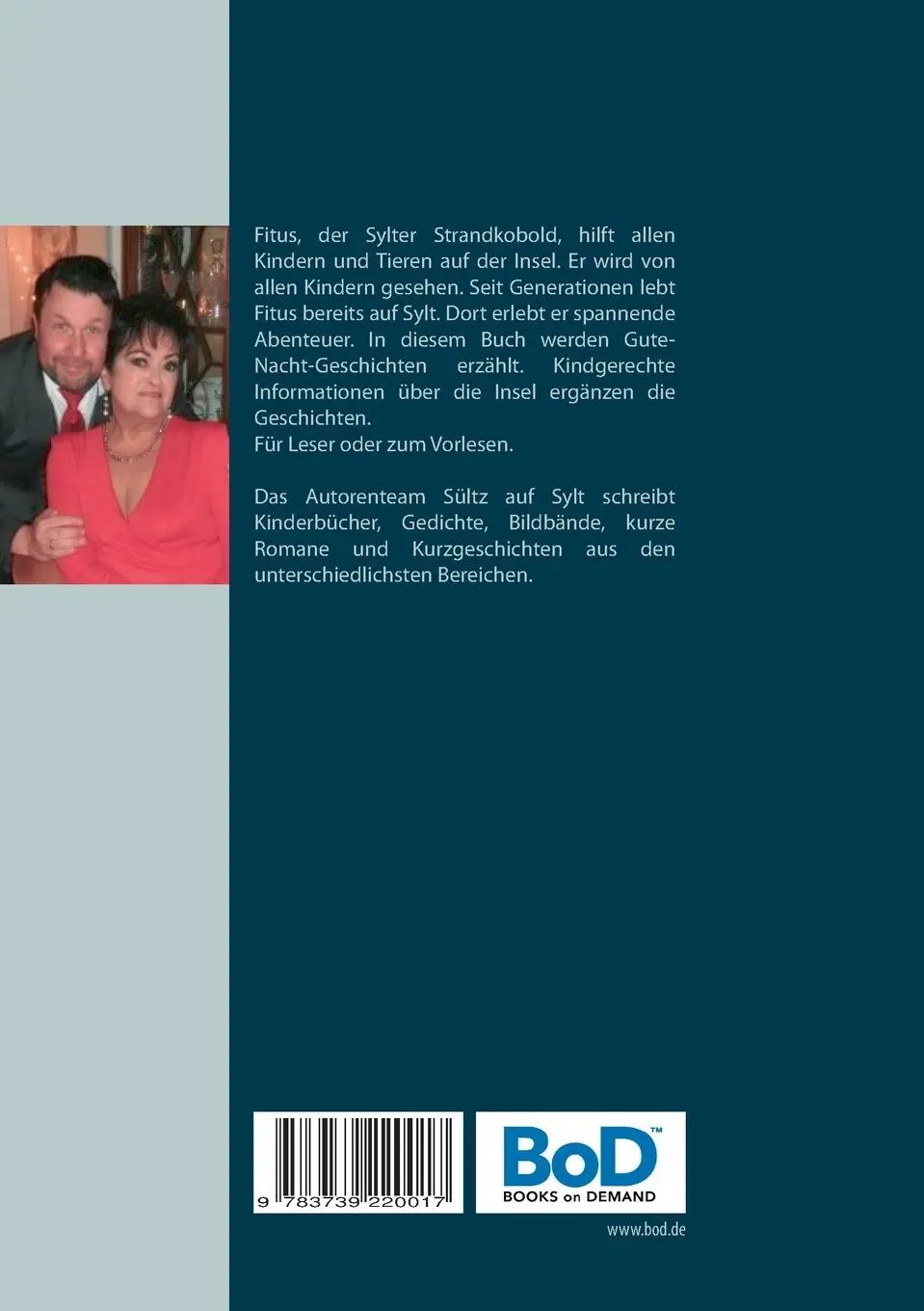 Rückseite: 9783739220017 | Fitus, der Sylter Strandkobold | Gute-Nacht-Geschichten | Taschenbuch