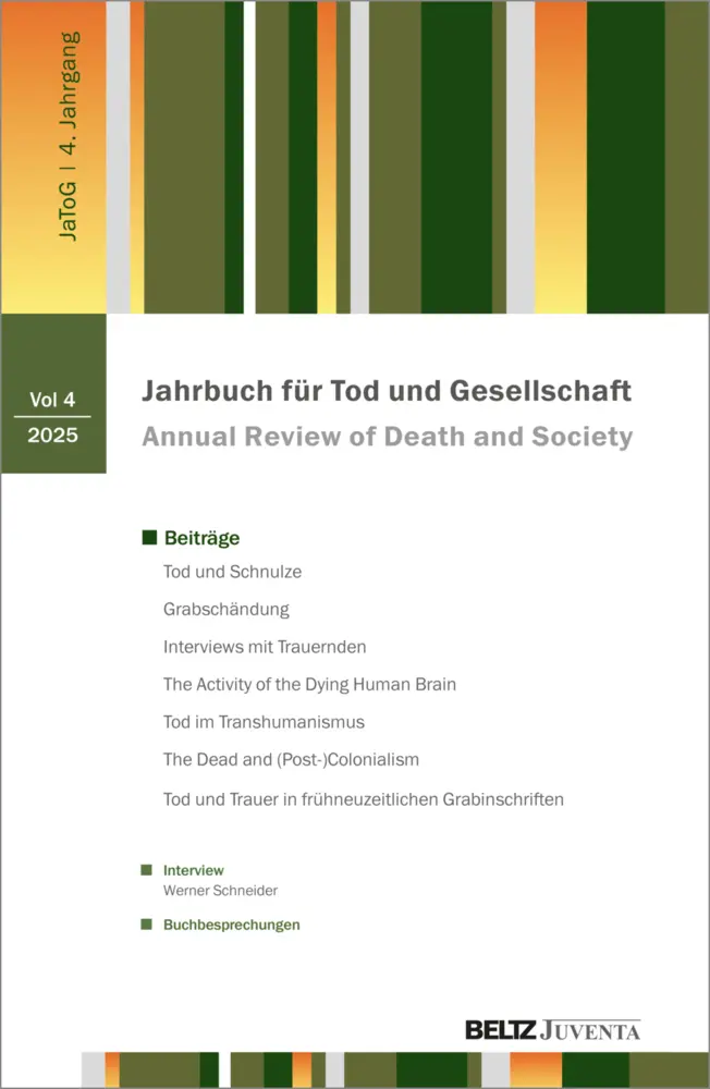 Cover: 9783779990017 | Jahrbuch für Tod und Gesellschaft 2025 | Thorsten Benkel (u. a.)