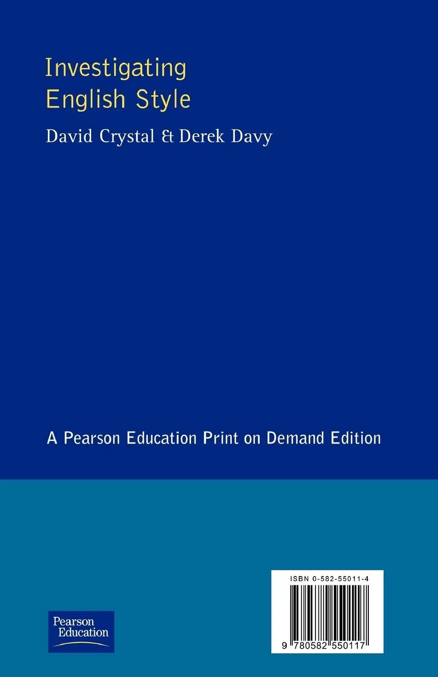 Rückseite: 9780582550117 | Investigating English Style | David Crystal (u. a.) | Taschenbuch