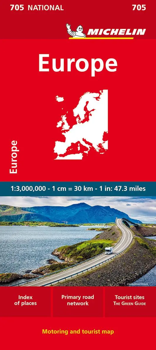 Cover: 9782067170117 | Michelin Europa | Straßen- und Tourismuskarte 1:3.000.000 | Michelin