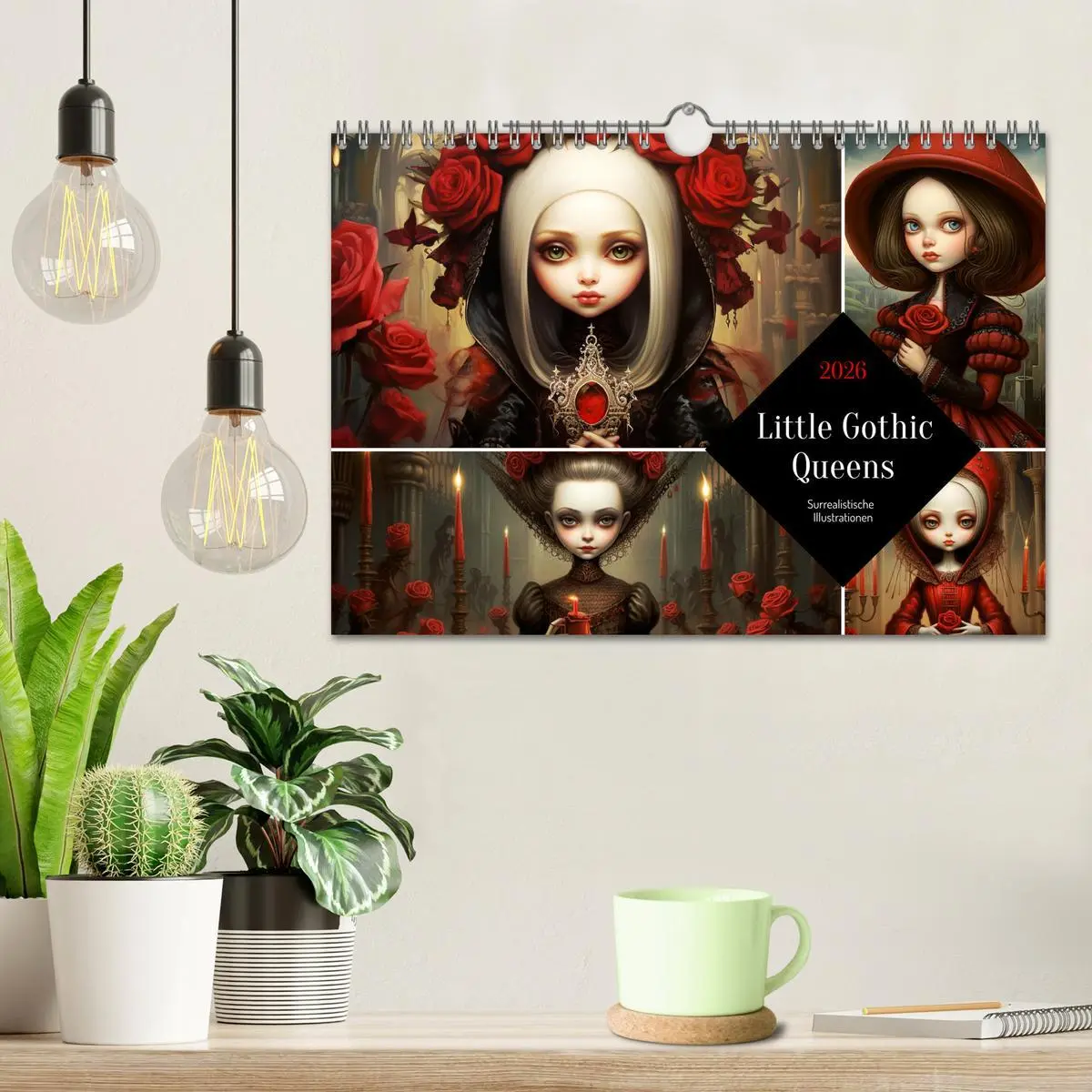 Bild: 9783457370117 | Little Gothic Queens. Surrealistische Illustrationen (Wandkalender...