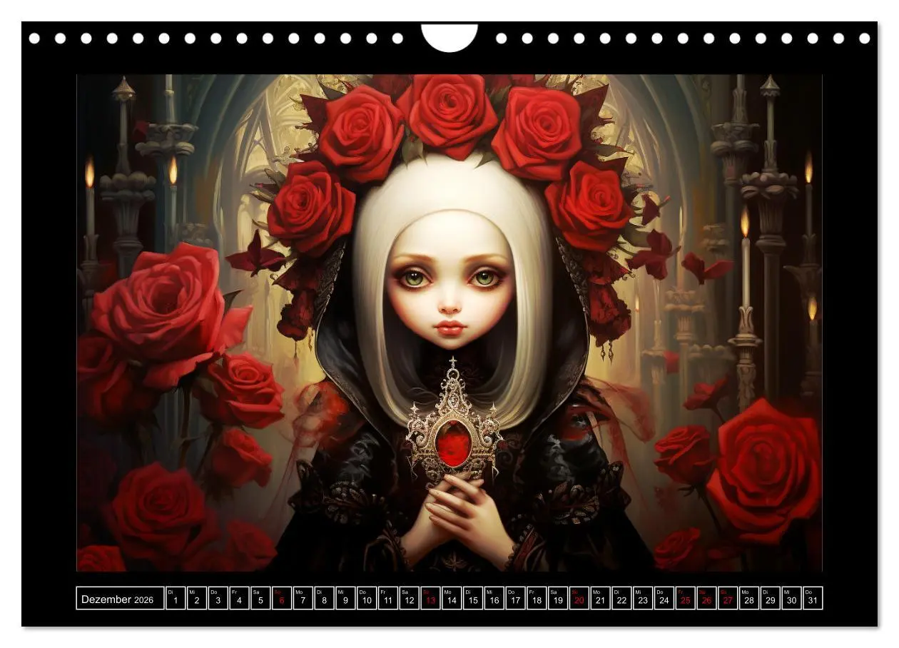 Bild: 9783457370117 | Little Gothic Queens. Surrealistische Illustrationen (Wandkalender...