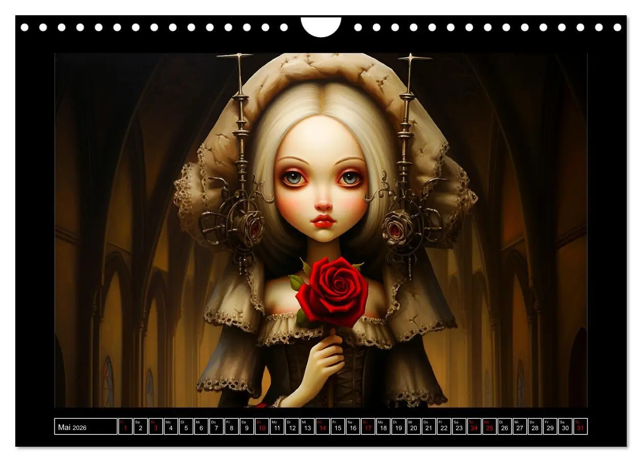 Bild: 9783457370117 | Little Gothic Queens. Surrealistische Illustrationen (Wandkalender...