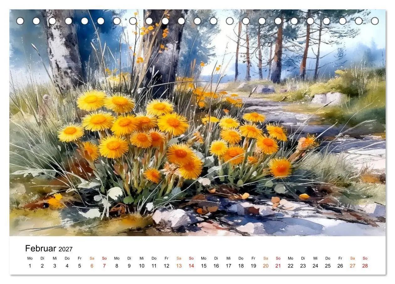 Bild: 9783516770117 | Wildblumen zwischen Moos und Farn (Tischkalender 2027 DIN A5 quer),...