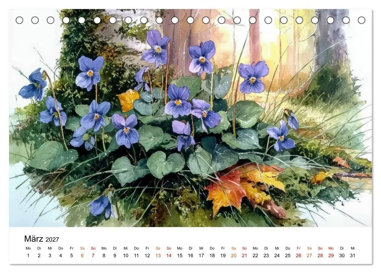 Bild: 9783516770117 | Wildblumen zwischen Moos und Farn (Tischkalender 2027 DIN A5 quer),...