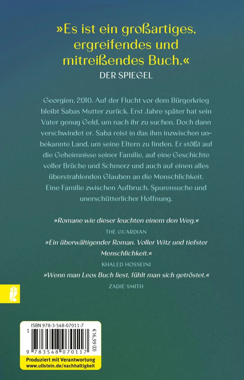 Rückseite: 9783548070117 | Vor einem großen Walde | Leo Vardiashvili | Taschenbuch | 464 S.