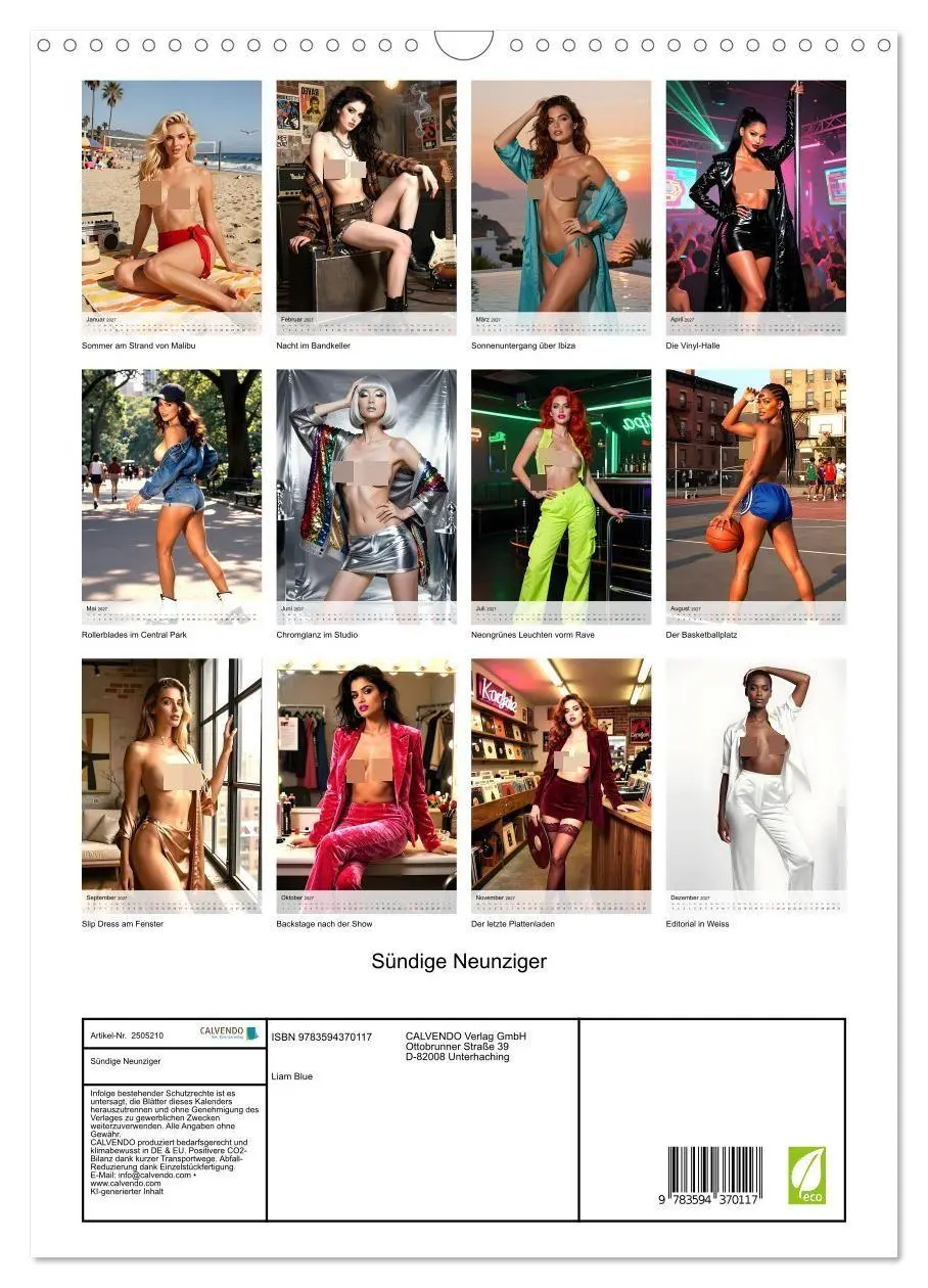 Bild: 9783594370117 | Sündige Neunziger (Wandkalender 2027 DIN A3 hoch), CALVENDO...