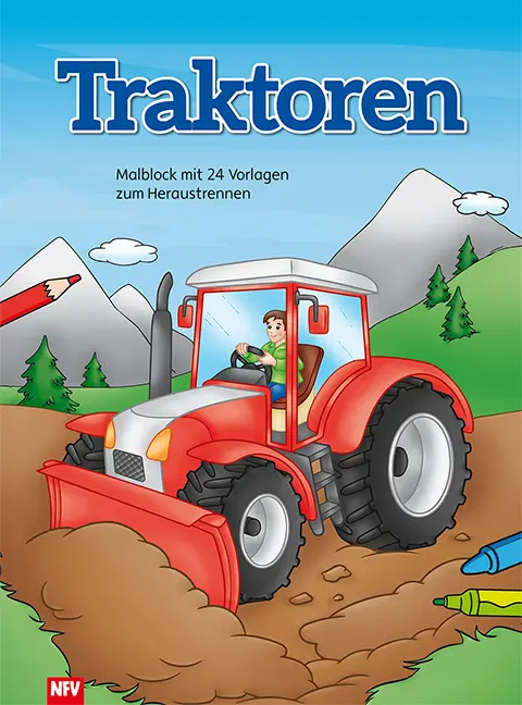 Cover: 9783849410117 | Traktoren | Malblock mit 24 Vorlagen zum Heraustrennen | Taschenbuch
