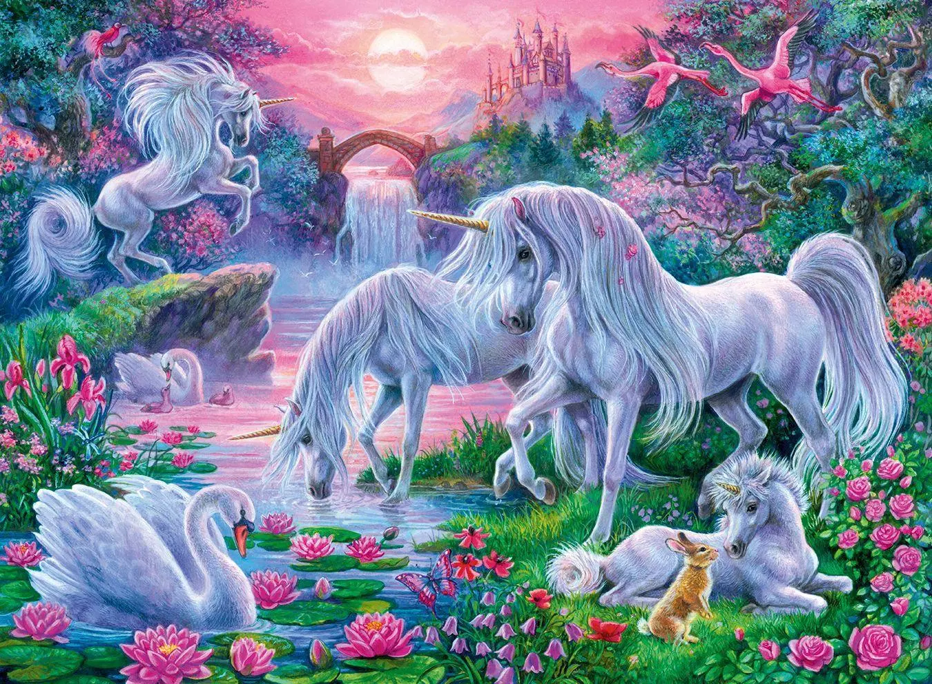 Bild: 4005556100217 | Einhörner im Abendrot 150 Teile XXL | Spiel | Kinderpuzzle | 10021