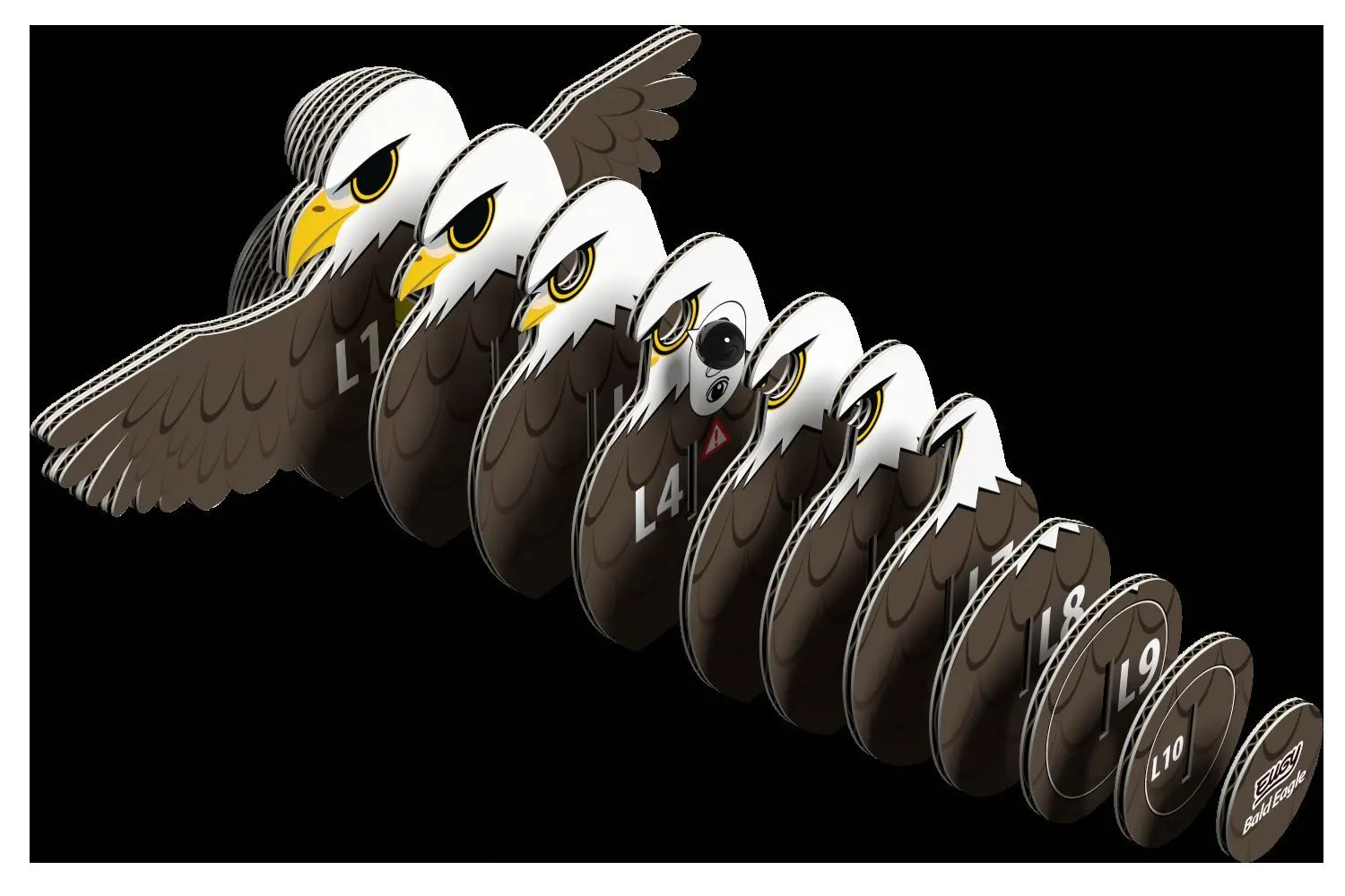Bild: 9421035150217 | EUGY - 3D Bastelset Weisskopfseeadler | Kit (Bastelset) | In Karton