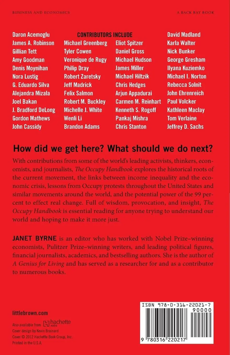Rückseite: 9780316220217 | The Occupy Handbook | Janet Byrne | Taschenbuch | 535 S. | Englisch