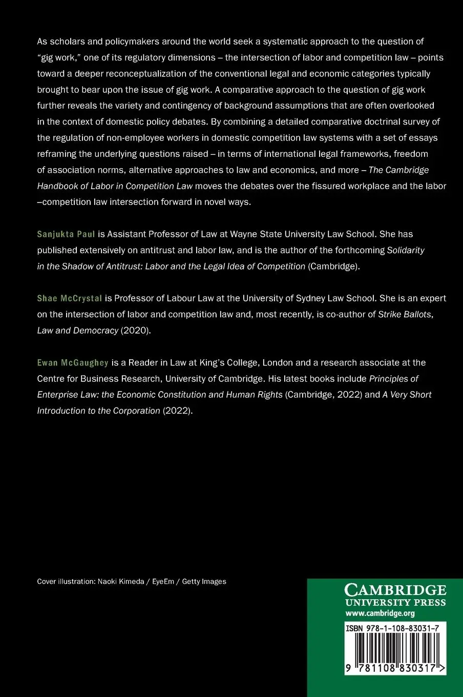 Rückseite: 9781108830317 | The Cambridge Handbook of Labor in Competition Law | Paul (u. a.)