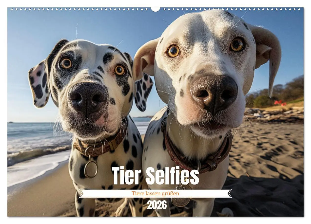 Cover: 9783457420317 | Tier Selfies (Wandkalender 2026 DIN A2 quer), CALVENDO Monatskalender
