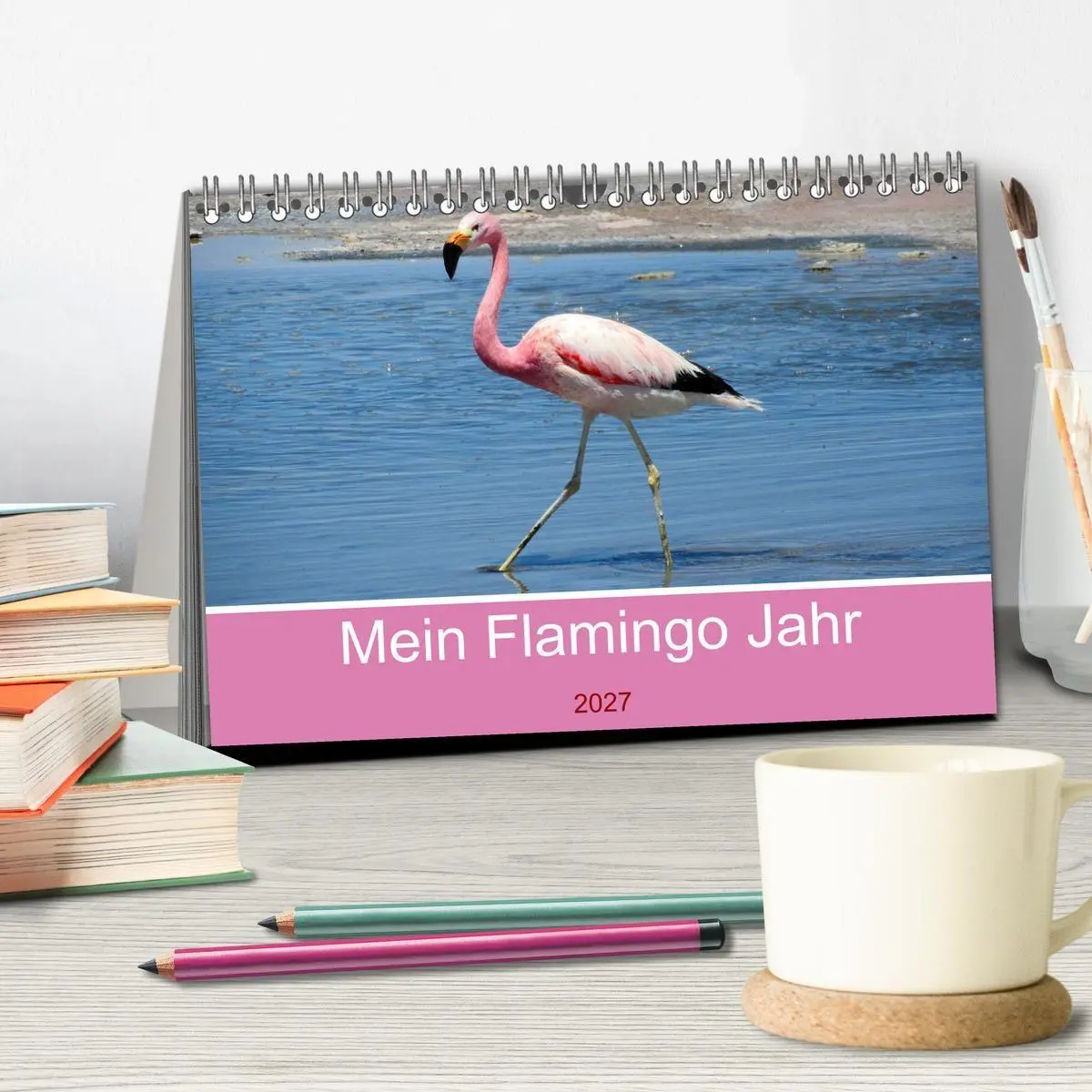 Bild: 9783569530317 | Mein Flamingo Jahr (Tischkalender 2027 DIN A5 quer), CALVENDO...