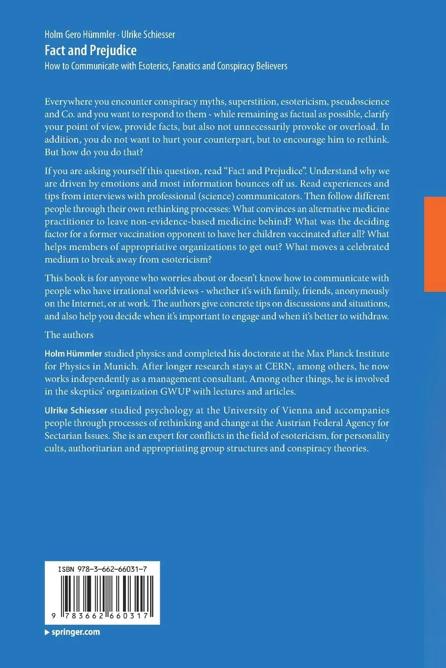 Rückseite: 9783662660317 | Fact and Prejudice | Holm Gero Hümmler (u. a.) | Taschenbuch | xix