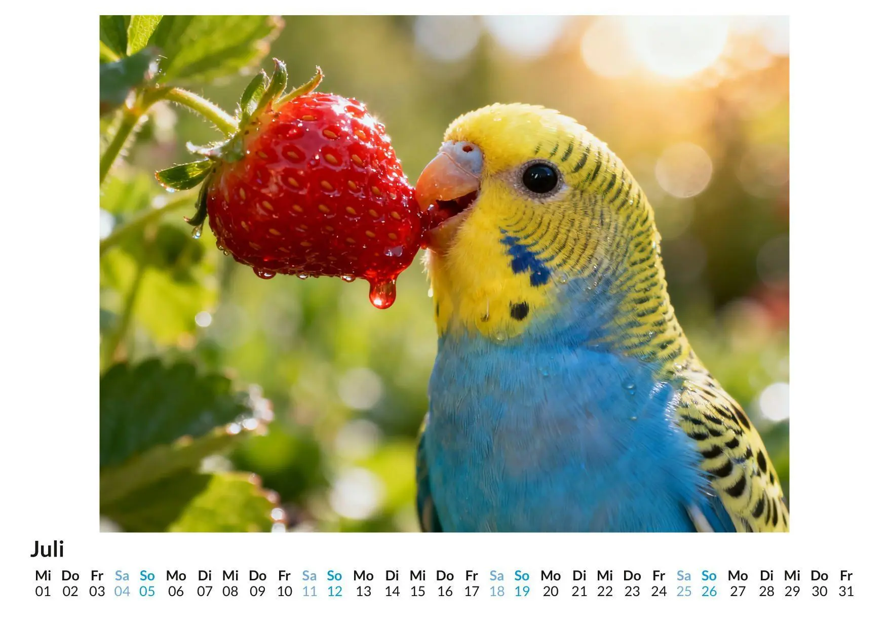 Bild: 9783695330317 | Wellensittich | Felix Zimmermann | Kalender | Deutsch | 2026