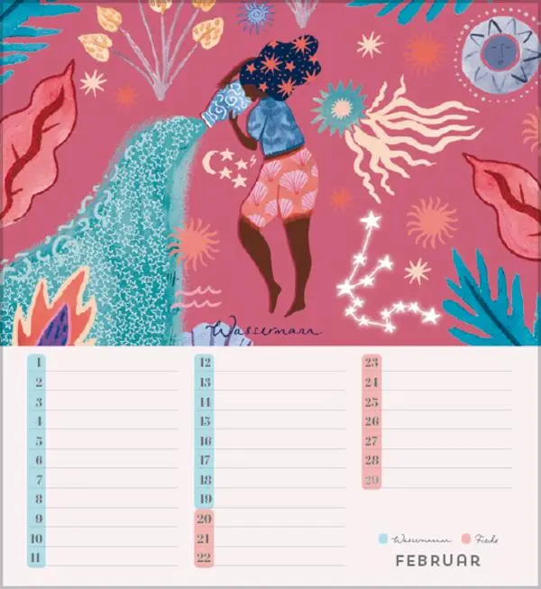Bild: 9783731890317 | Geburtstagskalender Sternzeichen | Verlag Korsch | Kalender | 13 S.