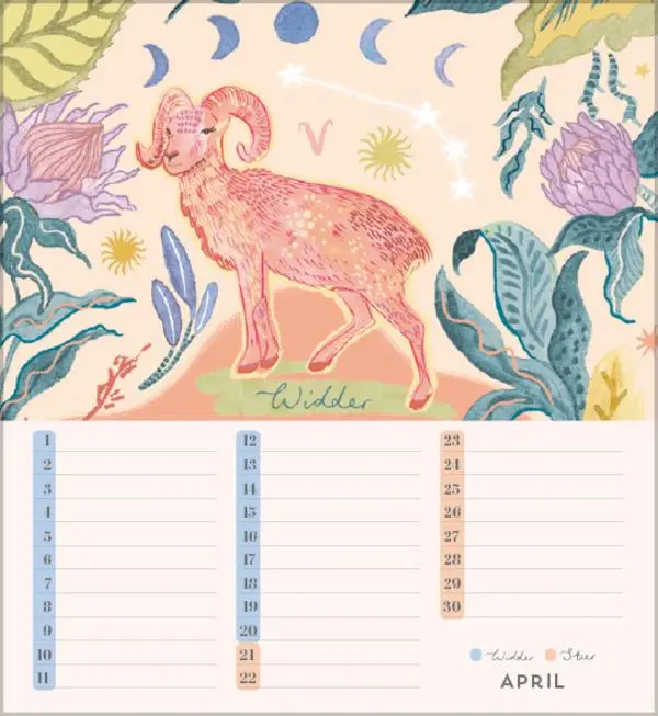 Bild: 9783731890317 | Geburtstagskalender Sternzeichen | Verlag Korsch | Kalender | 13 S.