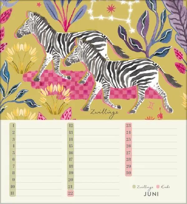 Bild: 9783731890317 | Geburtstagskalender Sternzeichen | Verlag Korsch | Kalender | 13 S.